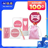 Combo cốc nguyệt san Lincup & bàn chải, túi lụa, bột tiệt trùng, băng đô thời trang