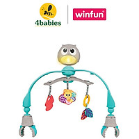 Đồ chơi treo nôi cũi, xe đẩy nhạc trắng ru ngủ, chiếu đèn cú mèo xinh xắn WINFUN 0865 - kích thích phát triển thị giác - BPA free