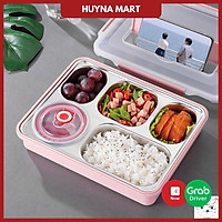 Hộp Cơm Hàn Quốc Có Nắp 5 Ngăn Inox 304 Mẫu Mới NB44