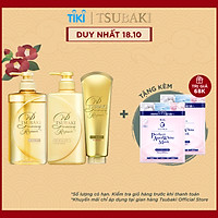 Bộ Ba Chăm Sóc Tóc TSUBAKI Phục Hồi Ngăn Rụng Tóc Gội Xả (490ml/chai) + Kem Xả 180g
