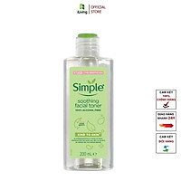 Nước hoa hồng cân bằng da dịu nhẹ Simple Soothing Facial Toner 200ml ILIVING-SIMTN