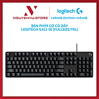 Bàn phím cơ game Logitech G413 TKL SE / G413 SE Full size – Keycap PBT, Switch Tactile, Anti-Ghosting khi nhấn 6 phím cùng lúc, đèn LED trắng - Hàng chính hãng