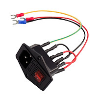 Ổ cắm chuyển mạch nguồn Aibecy 10A 250V với cáp cầu chì đầu cắm loại U cho máy in 3D
