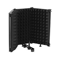 Microphone Isolation Shield Portable Tabletop Sound Absorbing Foam Reflection Filter Mic Soundproof Shield for Audio