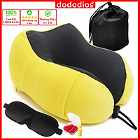 Gối Ngủ Văn Phòng Chữ U Tặng Kèm Bịt Mắt Bịt Tai Cao Cấp – Bộ Gối Ngủ Du Lịch Tựa Đầu Chống Mỏi Chất Liệu Memory Foam Mật Độ Cao Hàng Chính Hãng Dododios