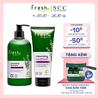 Bộ đôi gội xả Fresh Organic phục hồi hư tổn chiết xuất Hương thảo hữu cơ 500g + 180g