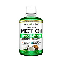 Purely Inspired 100% Pure MCT Oil, Sourced from Coconut, Supports Keto & Paleo Diets, Non-GMO, Gluten Free, Unflavored, 31 Servings (16 Fl Oz)