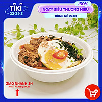 Tô Giấy FEST BIO BOWL 875ml Trắng THÁI LAN Cao Cấp Hàng Nhập Khẩu, 100% Giấy Nguyên Chất, Dùng được Trong Lò Vi Sóng, Lò Nướng, An Toàn Tiện Lợi - CHÍNH HÃNG F0013 (Tặng Móc Khóa KETILO Dễ Thương))