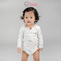 Bộ Bodysuit sơ sinh dài tay BAA BABY in họa tiết cho bé gái- GN-BD01D
