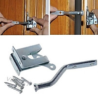 1 Bộ Chốt Khóa Cài Cửa Tự Động Khóa Màu Bạc Chất Lượng Cao (Kèm Ốc Vít)