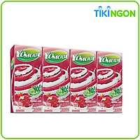 Lốc 4 hộp Sữa Chua Lên Men Tự Nhiên Yomost Trái Lựu 170ml