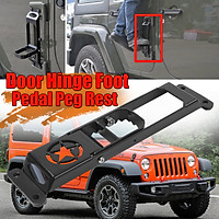 Door Hinge Side Foot Pedal Step Metal Solid Steel For Jeep Wrangler JK 2007-2017