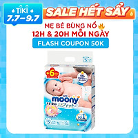Tã Dán Cao Cấp Moony Nhật Bản S84 (84 Miếng) - Tặng 6 miếng trong gói