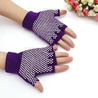Yoga Half Finger Gloves Non-slip Cycling Gloves Gym Anti-skid Training Workouts Hands Protector