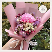 Bó hoa cẩm chướng️hoa sáp quà tặng mẹ tặng người yêu tặng crush hoa khô xinh xắn dễ thương làm quà sinh nhật