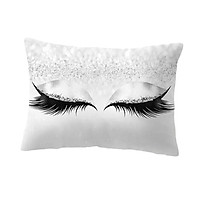 Eyelash Printed Throw Pillow Cover Square Cushion Covers Sofa Pillow Case 1