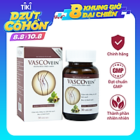 Viên Uống Hỗ Trợ Điều Trị Bệnh Suy Giãn Tĩnh Mạch Vascovein (Hộp 30 viên), Chiết Xuất Từ Hạt Dẻ Ngựa - Nguyên Liệu Nhập Khẩu Châu Âu