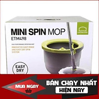 Bộ cây lau nhà xoay tay ettom lock&lock etm498 – kèm 2 bông lau cao cấp xoay 360 độ