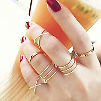Bộ 6 chiếc nhẫn lò so dành cho nữ