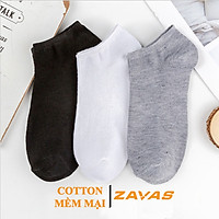 Vớ Cổ Ngắn Nam, Nữ, Chất Liệu Sợi Cotton Co Giãn 4 Chiều Cao Cấp, Chống Hôi Chân, Kháng Khuẩn Ngang Mắt Cá Chân