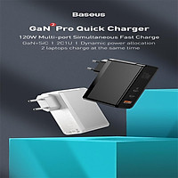 Gan Charger 120w Set Gan 20w For Iphone12/11promax Multi-port Pd Fast Charging For Huawei Notebook With 100w Data Cable Black