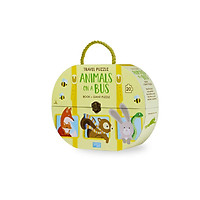 Vali xếp hình 20 miếng Chuyến xe bus của các chú thú hãng SASSI JUNIOR ANIMALS ON A BUS tặng kèm cuốn sách tiếng Anh