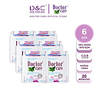 Băng vệ sinh thảo dược Doctor Care hàng ngày 16 cm Combo 6 gói