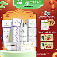 Bộ sản phẩm SILVER dưỡng trắng da mặt & body hương nước hoa Pháp - Mỹ phẩm Truesky