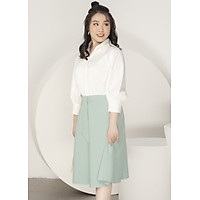 Chân váy nữ GUMAC thiết kế oversize thắt nơ VA970