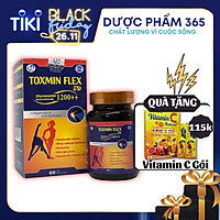 Toxmin Flex - Viên Uống bổ xương khớp, Giúp dưỡng khớp, Chống viêm, Giảm đau nhức khớp, Giảm thoái hóa khớp (Hộp 60 viên)