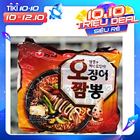 Bịch 5 Gói Mì Mực Hải Sản Champong Nongshim Hàn Quốc (124 gam / gói)