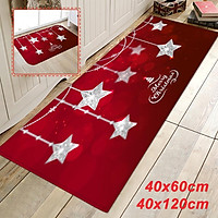 40×60cm / 40×120cm Water Absorption Non-slip Christmas Flannel Floor Mat Carpet