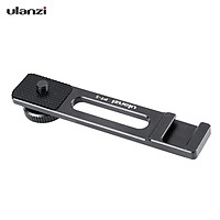Ulanzi PT-5 Vlogging Microphone Mount Stand Extension Bar Plate with Cold Shoe 1/4 Inch Screw Mounts for Sony A6000