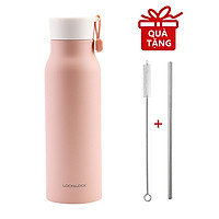 Bình Giữ Nhiệt Thép Không Gỉ Lock&Lock Name Tumbler LHC4125 (500ml) - Hàng Chính Hãng, Chất Liệu Thép Không Gỉ, Giữ Nhiệt Nong và Lạnh Tốt - Tặng Kèm Ống Hút Inox Và Cọ Rửa Ống Hút