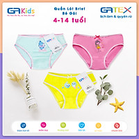 Set 3 Quần Lót Brief Tam Giác Cho Bé Gái GATEX Cotton Cao Cấp GAKIDS từ 4 đến 14 tuổi