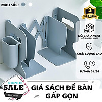 Giá sách để bàn gấp gọn, kệ sách Nhựa mini