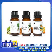 Combo Tinh dầu sả chanh Kepha (10ml) + Tinh dầu Quế Kepha (10ml) + Tinh dầu cam ngọt Kepha (10ml). Nguyên chất 100% khử mùi, khử mùi, kháng khuẩn, đuổi muỗi, giải cảm, làm đẹp Khóa Đ