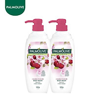 Bộ 2 Sữa tắm Palmolive sảng khoái dịu êm 100% chiết xuất từ hoa anh đào 500g