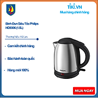 Bình Đun Siêu Tốc Philips HD9306 (1.5L) - Hàng chính hãng