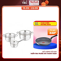 Bộ nồi inox Tefal Simpleo B907S644 3 món (2 nồi 1 quánh) - Thiết kế từ Pháp với inox 304 cao cấp - Hàng chính hãng