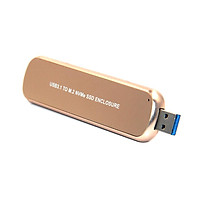 Portable Hard Drive Enclosure USB3.1 to M.2 NVMe SSD Enclosure Aluminum Alloy Mobile Hard Drive Case Silver