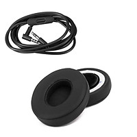 Miếng Đệm Tai Thay Thế + Dây Cáp Âm Thanh Cho Tai Nghe Beats Dr Dre Solo 2