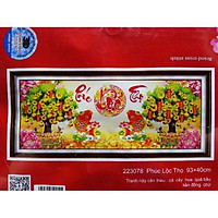 Tranh thêu chữ thập phúc lộc thọ 223078