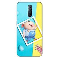 Ốp lưng nhựa cứng nhám dành cho Oppo RX17 Pro in hình Heo Con Tinh Nghịch