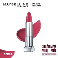 Son Lì Siêu Nhẹ Môi Maybelline New York Color Sensational Powder Matte 3.9g - Màu Đỏ 03 Cherry Chic