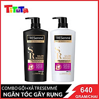 Combo Dầu Gội, Dầu Xả TRESEMME Salon Rebond Cho tóc hư tổn do tạo kiểu Công Nghệ Tái Kết Nối Giúp ngăn gãy rụng tóc 640g, 620g