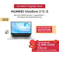 Máy Tính Xách Tay Laptop Huawei Matebook D15 (8GB/256GB) Share | Màn Hình HUAWEI Fullview | | HUAWEI Phím Nguồn Kết Hợp Bảo Mật Vân Tay | Hàng Chính Hãng