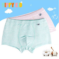 Bộ 2 quần lót cho bé trai sợi cotton dáng boxer có kháng khuẩn - Mã QB07