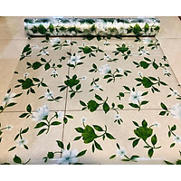 Decal dán kính, giấy đề can dán kính họa tiết hoa trắng lá xanh, dán kính cửa sổ phòng khách đẹp chống nắng