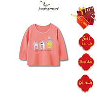 Áo thun dài tay thu đông Jumping Meters AN7 bé gái cotton cao cấp - Hàng chính hãng